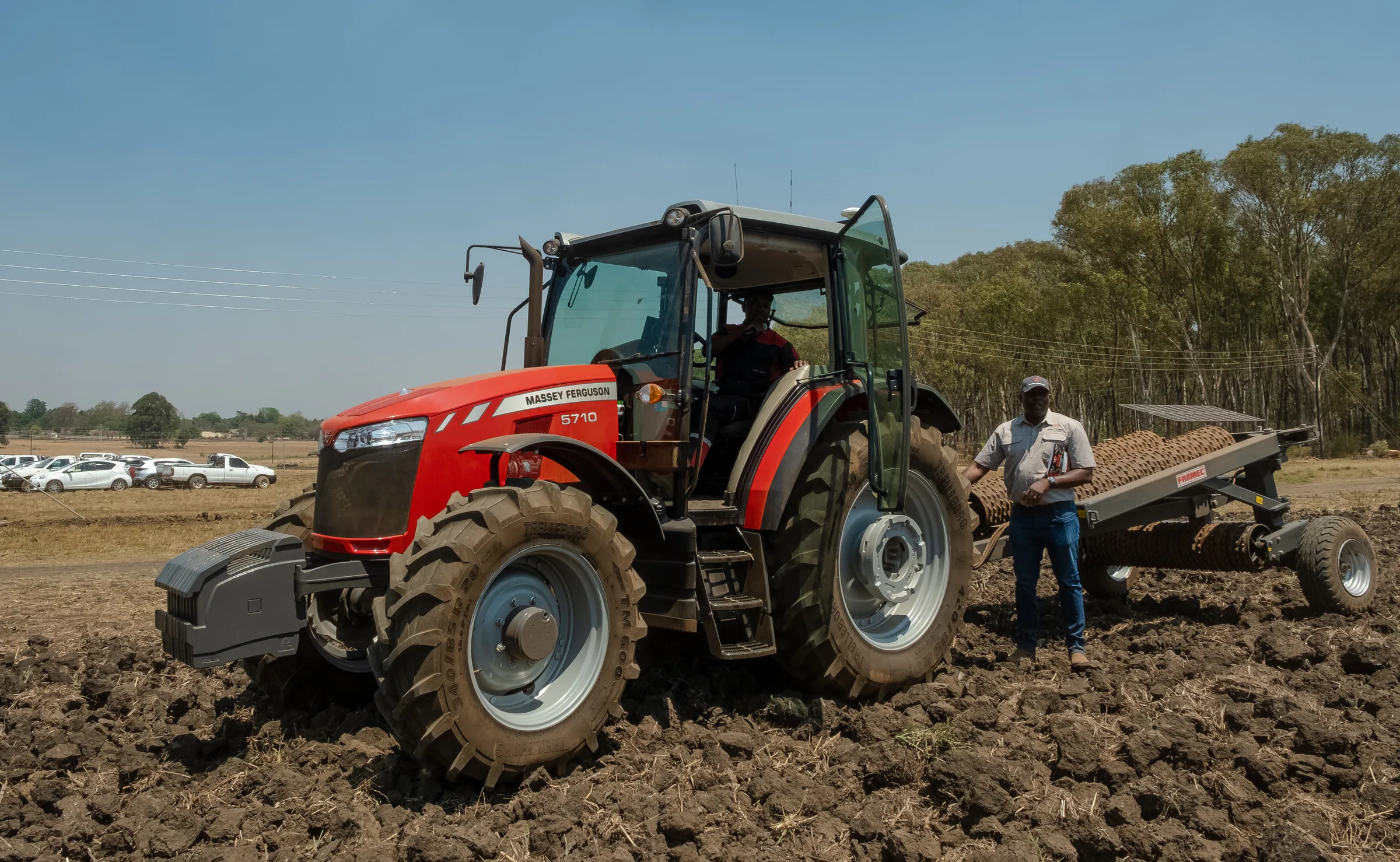 Farmec team and agricultural equipment at an industry field day